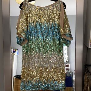 NV Couture Mermaid Sequin Dress Sz 14